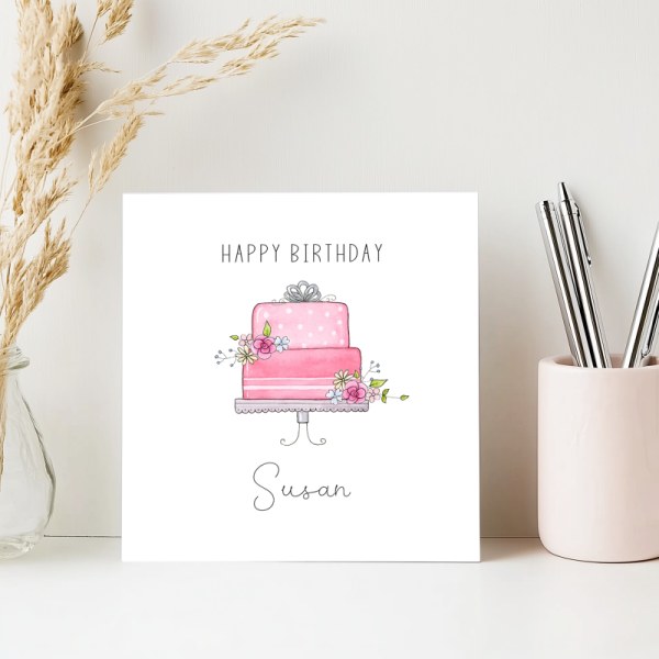 Personalised Birthday Card - Cake