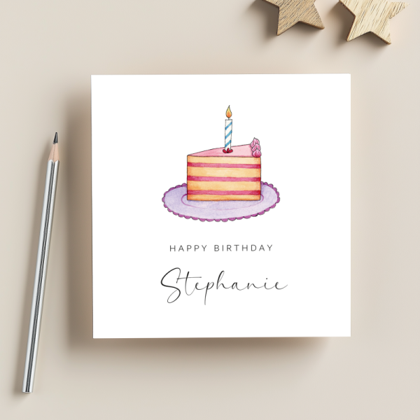 Personalised Cake Birthday Card