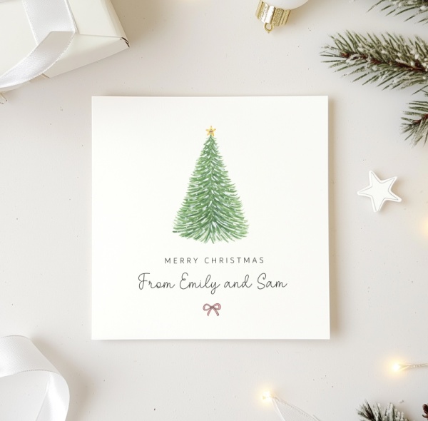 Personalised Christmas Card Packs - Tree