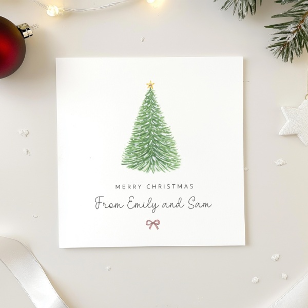 Personalised Christmas Card Packs - Tree