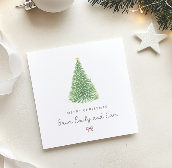 Personalised Christmas Card Packs - Tree