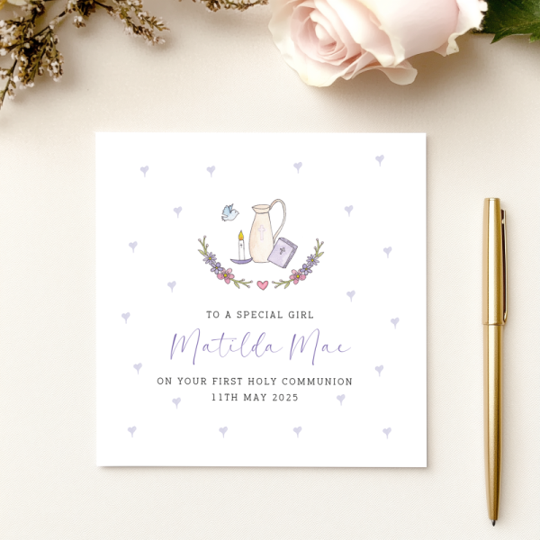 Personalised First Holy Communion Card