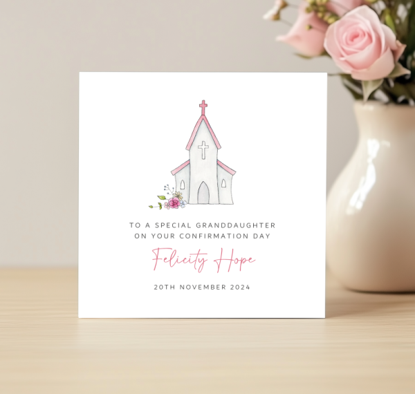 Personalised Confirmation Day Card - Girl