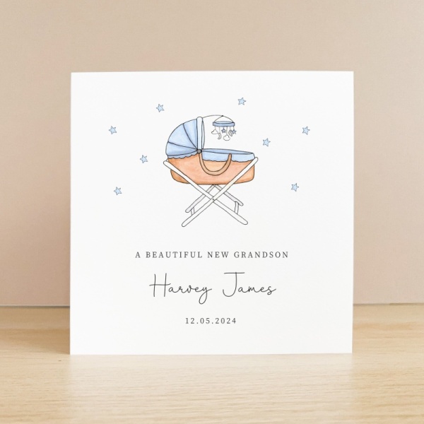 Personalised New Grandson Card