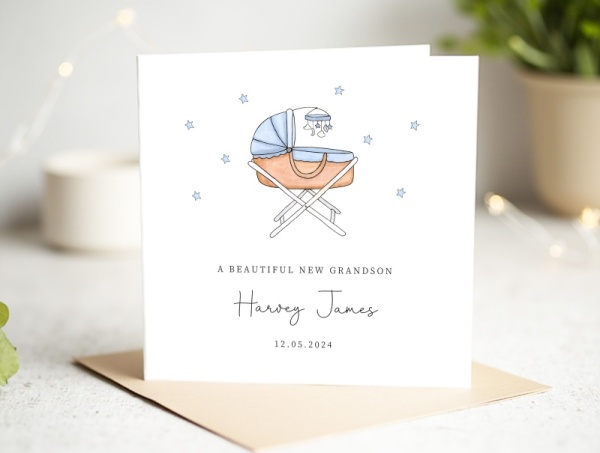 Personalised New Grandson Card