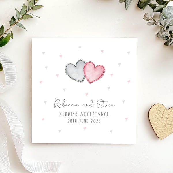 Personalised Wedding Acceptance Card