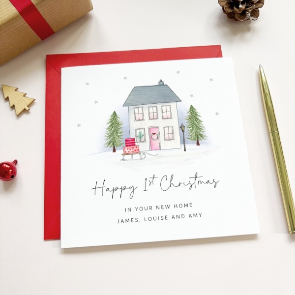 Personalised Christmas Card Packs - Family Home