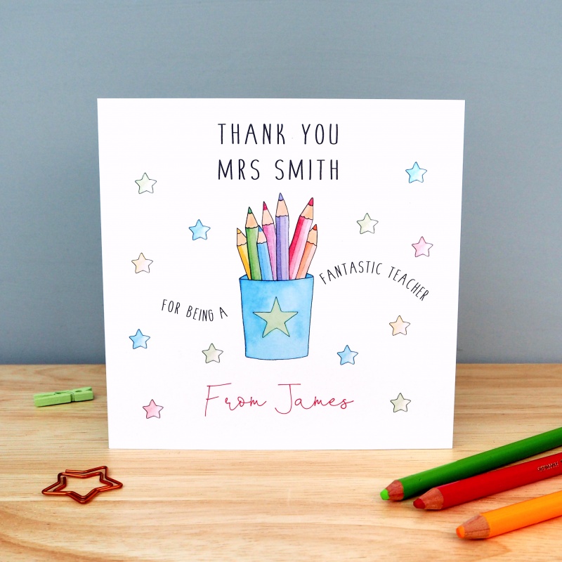 Personalised Teacher Thank You Card - Teacher, Teaching Assistant 