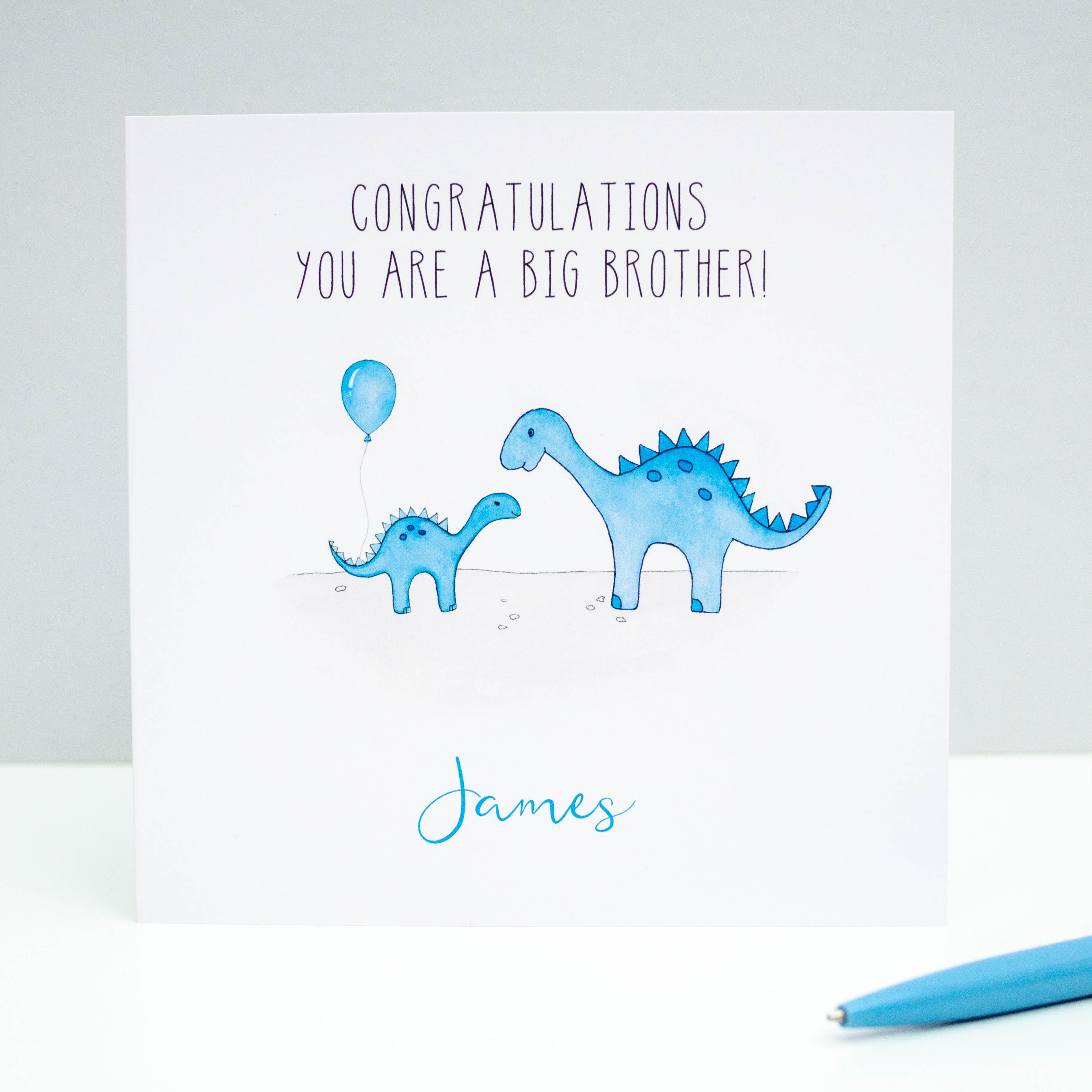 Personalised New Big Brother Card - Dinosaur - Just For Cards Greetings ...