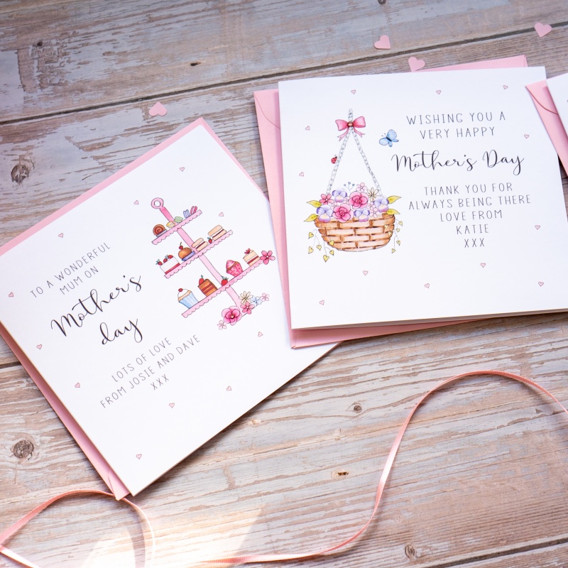 Personalised Mother's Day Card - Afternoon tea and cake - Just For ...
