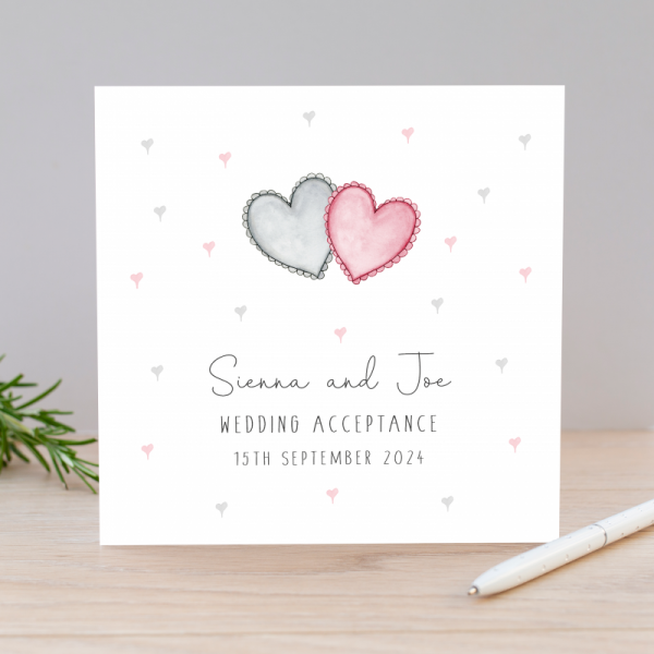 Personalised Wedding Acceptance Card